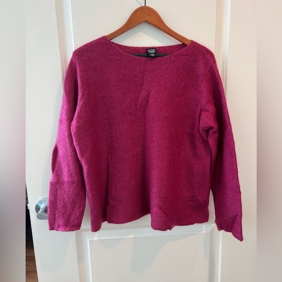 Eileen Fisher Kid Mohair Cropped Sweater - Picture 1 of 16